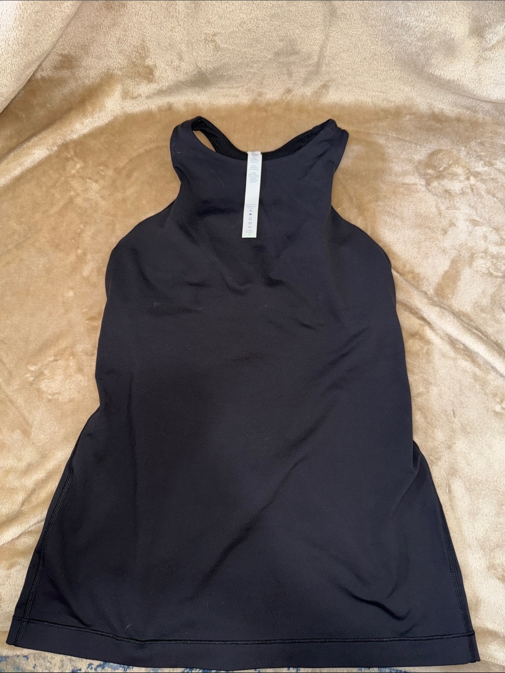 Lululemon High-Neck Black Tank Top with Racerback